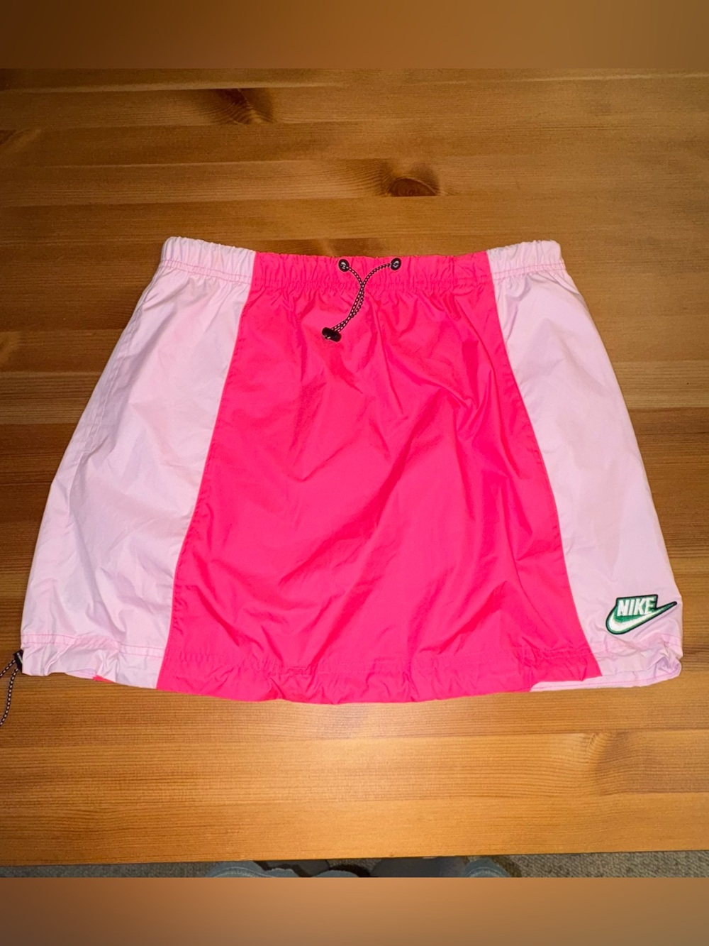New Nike Sportswear Icon Clash Light Woven Mini Skirt Pink ColorBlock Sz Medium